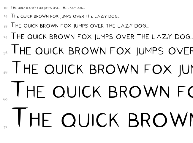 PentaGram's Salemica font waterfall